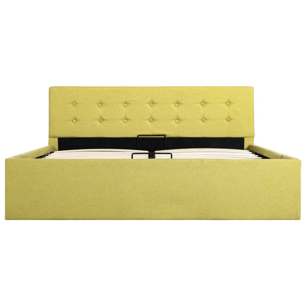 Cama hidráulica c/ arrumação 140x200cm tecido cinza-acastanhado