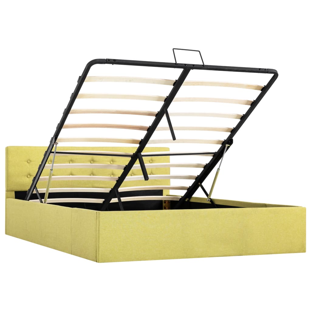 Cama hidráulica c/ arrumação 140x200cm tecido cinza-acastanhado