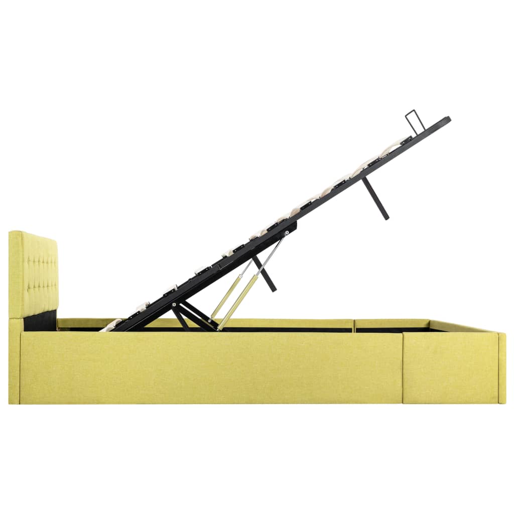 Cama hidráulica c/ arrumação 140x200cm tecido cinza-acastanhado