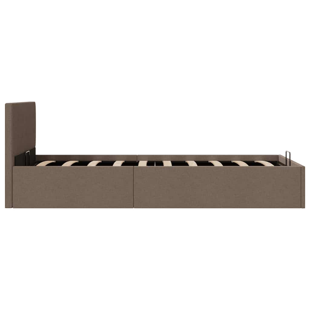 Cama hidráulica c/ arrumação 100x200cm tecido cinza-acastanhado