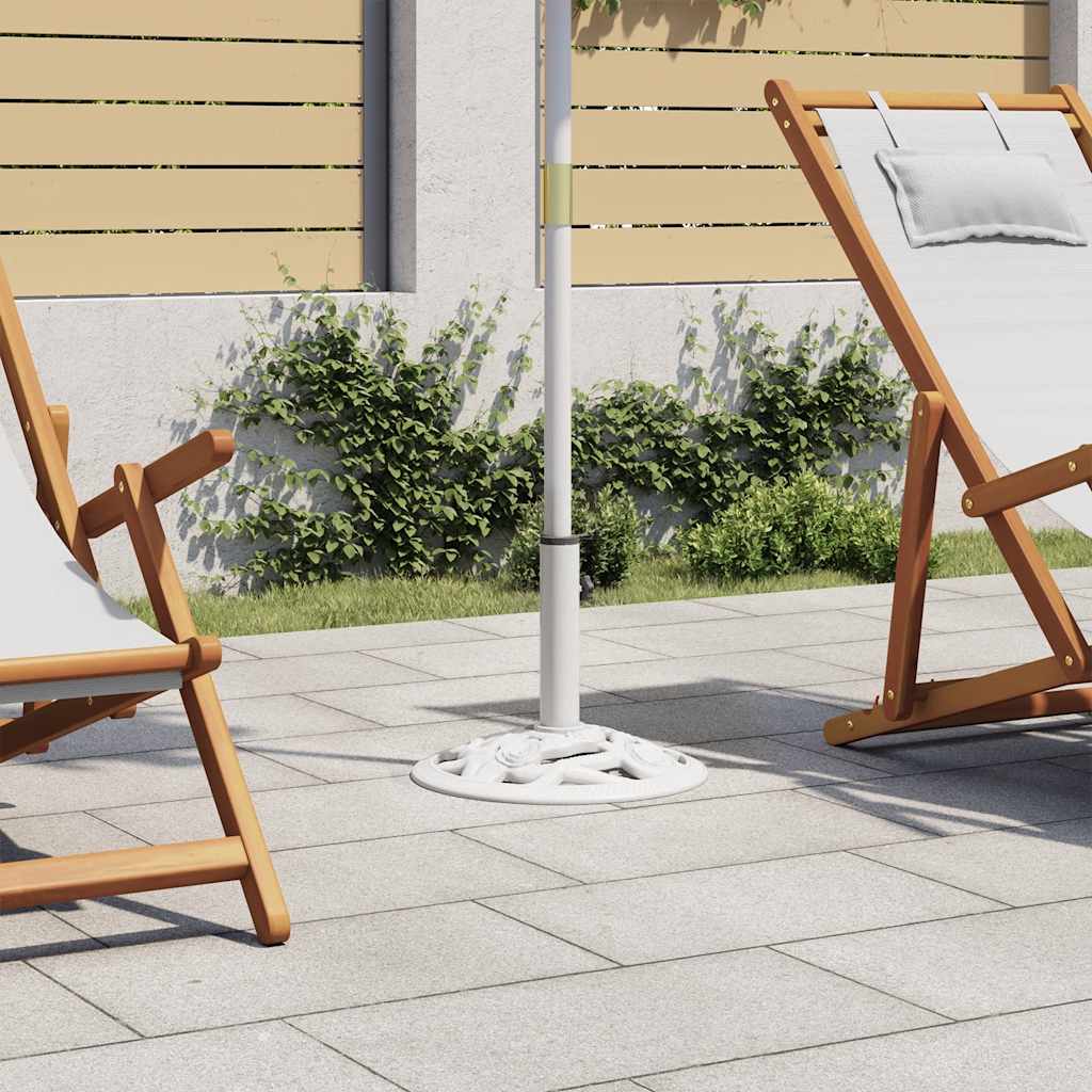 Base para guarda-sol 9 kg 40 cm ferro fundido branco