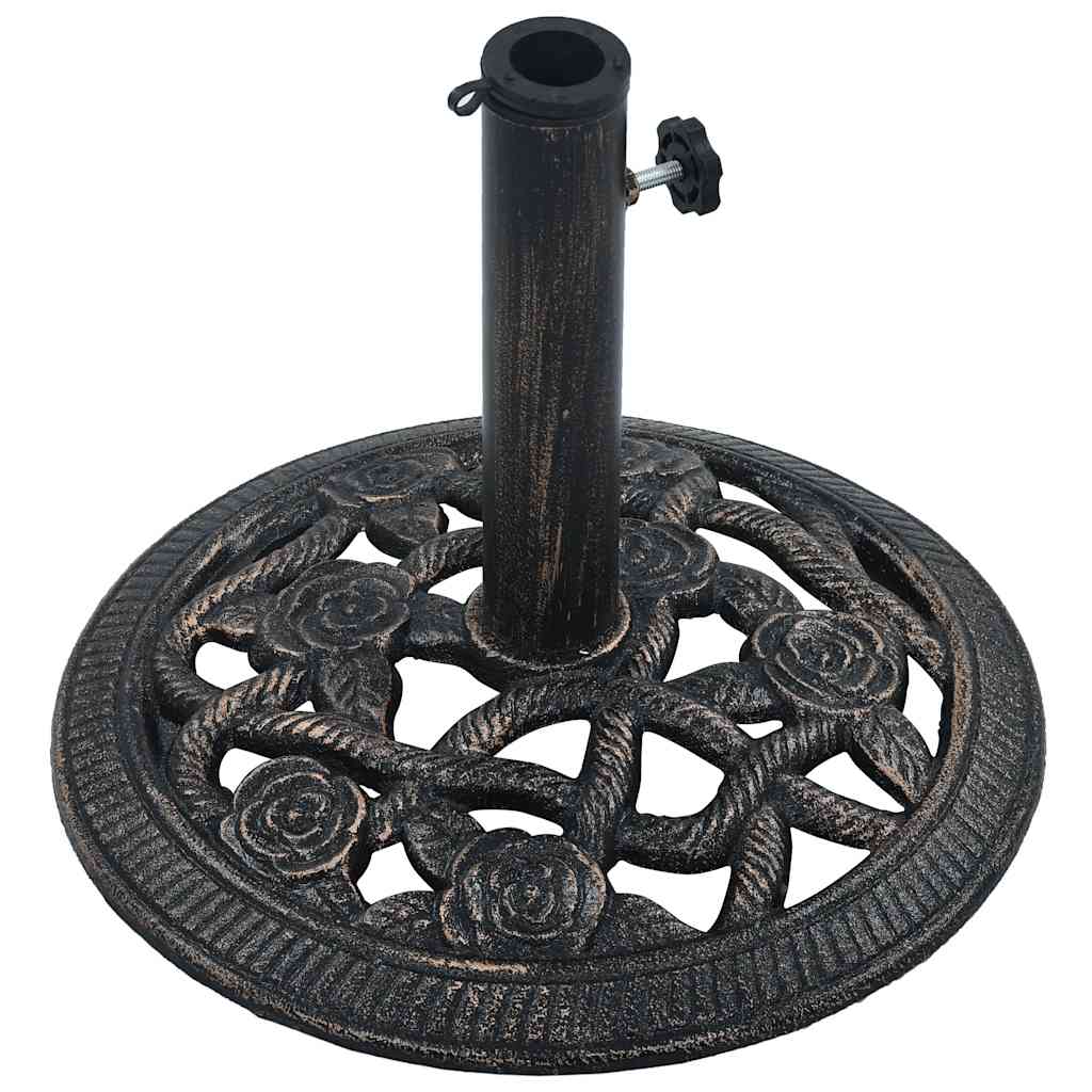 Base para guarda-sol 9 kg 40 cm ferro fundido preto e bronze