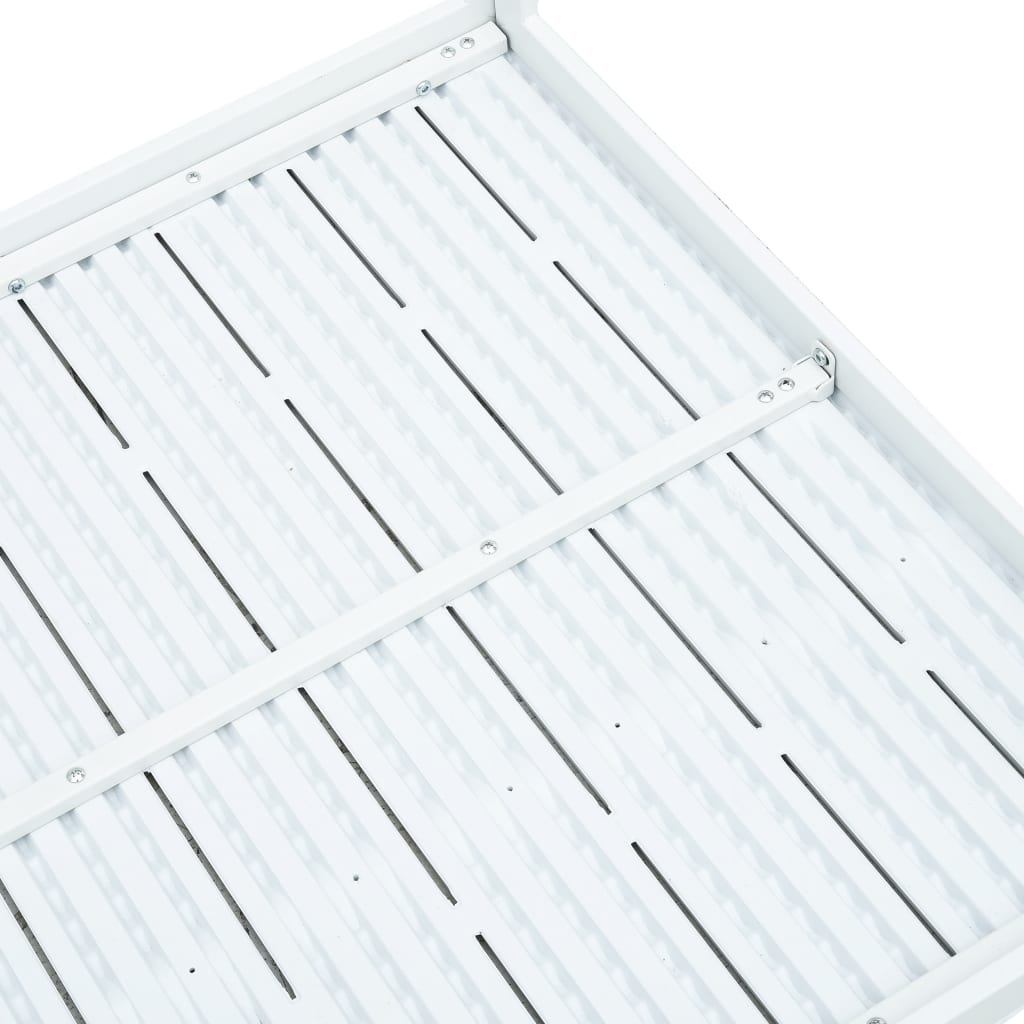 Mesa de centro 78x78x74 cm PEAD aspeto madeira branco