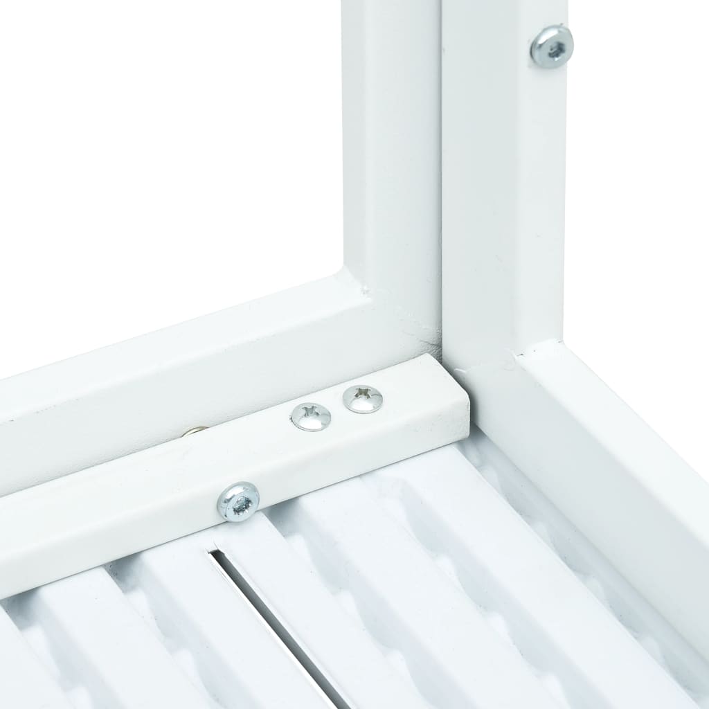 Mesa de centro 78x78x74 cm PEAD aspeto madeira branco