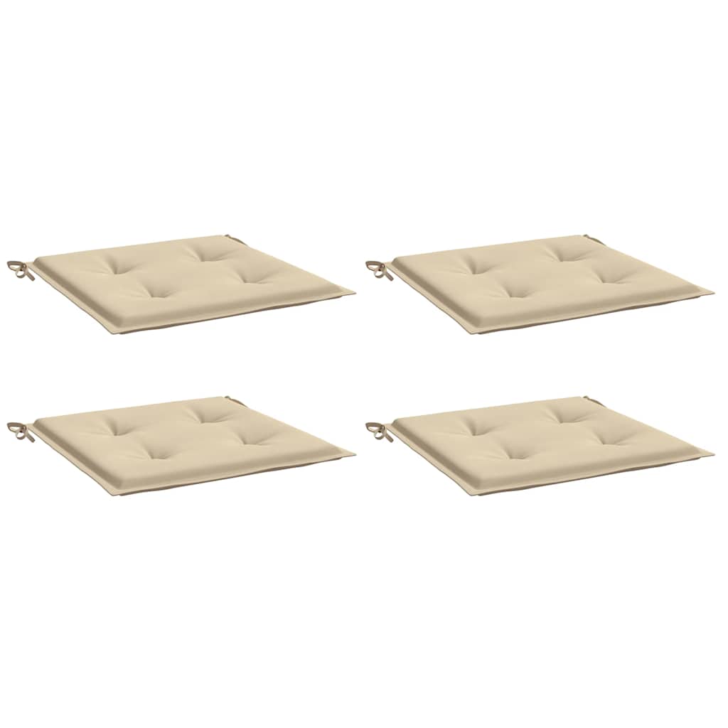 Almofadões p/ cadeiras jardim 4pcs 40x40x4 cm oxford bege