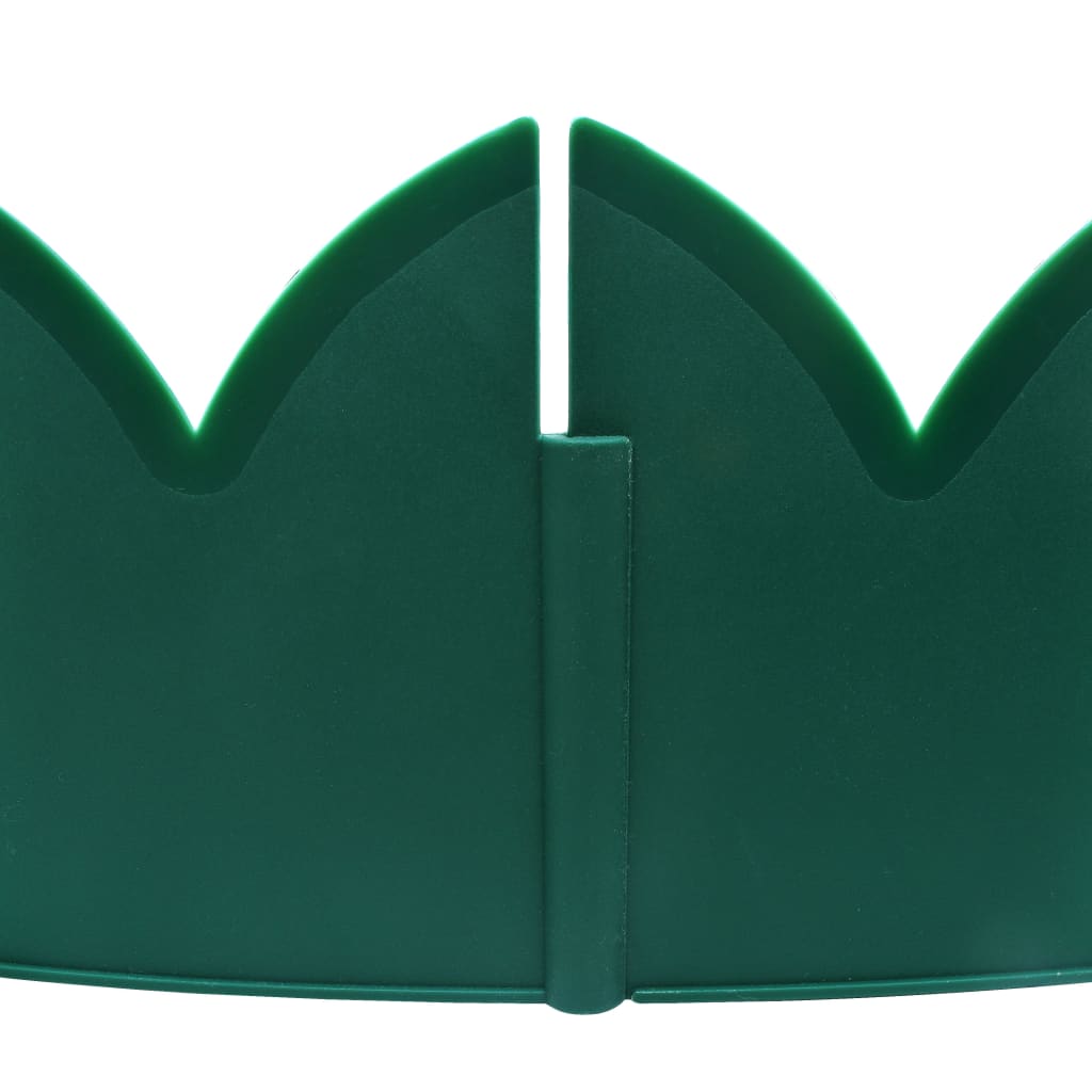 Bordas de relvado 10 pcs 65x15 cm PP verde