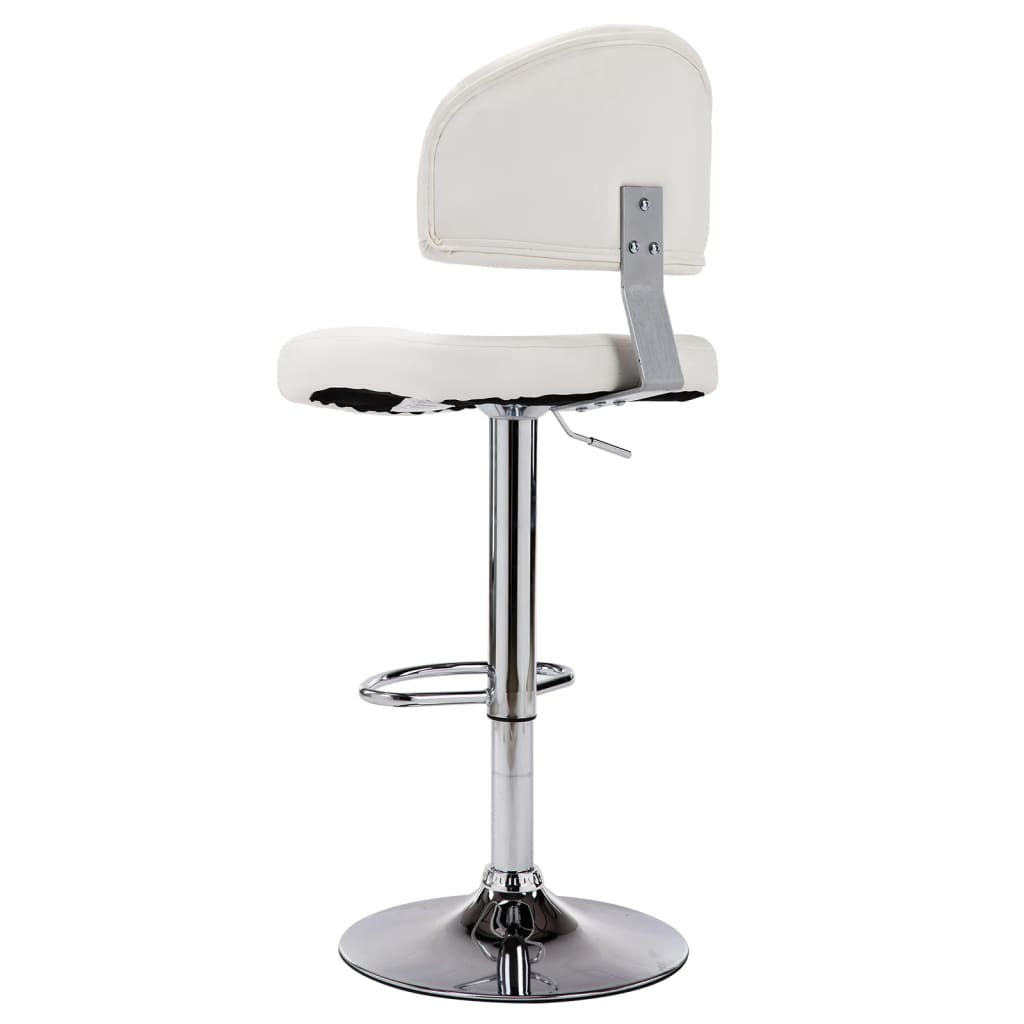 Banco de bar couro artificial branco