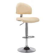 Banco de bar couro artificial creme