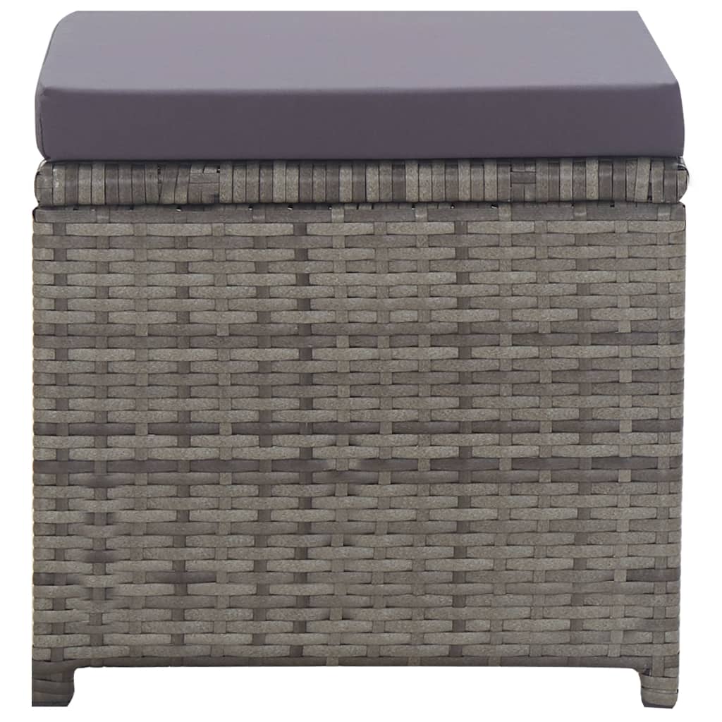 5 pcs conjunto jantar exterior vime e madeira acácia antracite