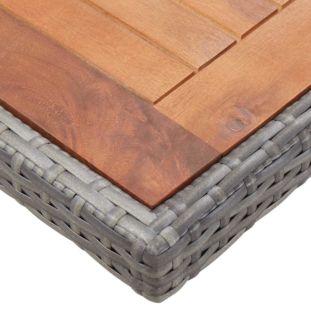 13 pcs conjunto jantar exterior c/ almofadões vime PE antracite