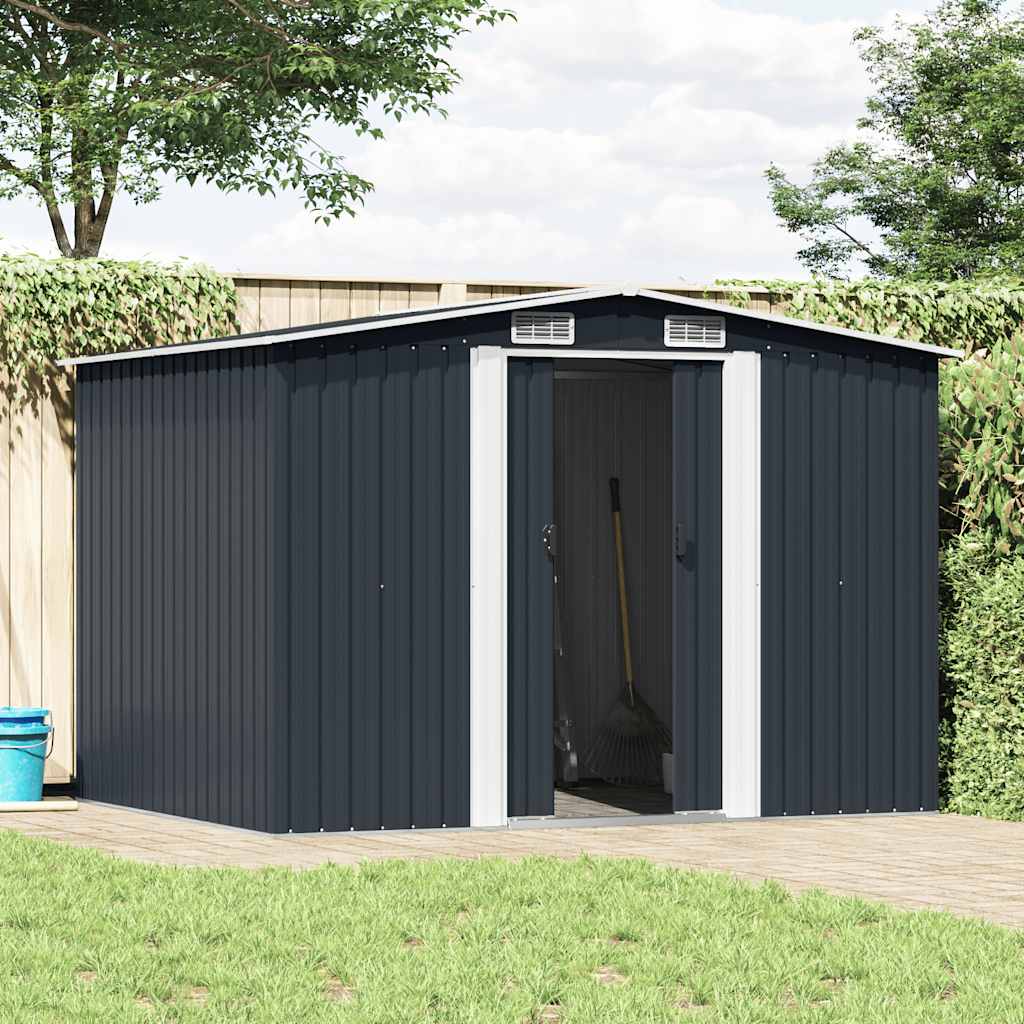 Abrigo de jardim 257x205x178 cm aço antracite