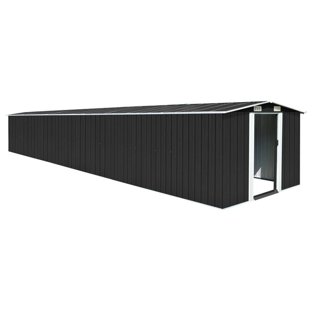 Abrigo de jardim 257x779x181 cm aço galvanizado antracite