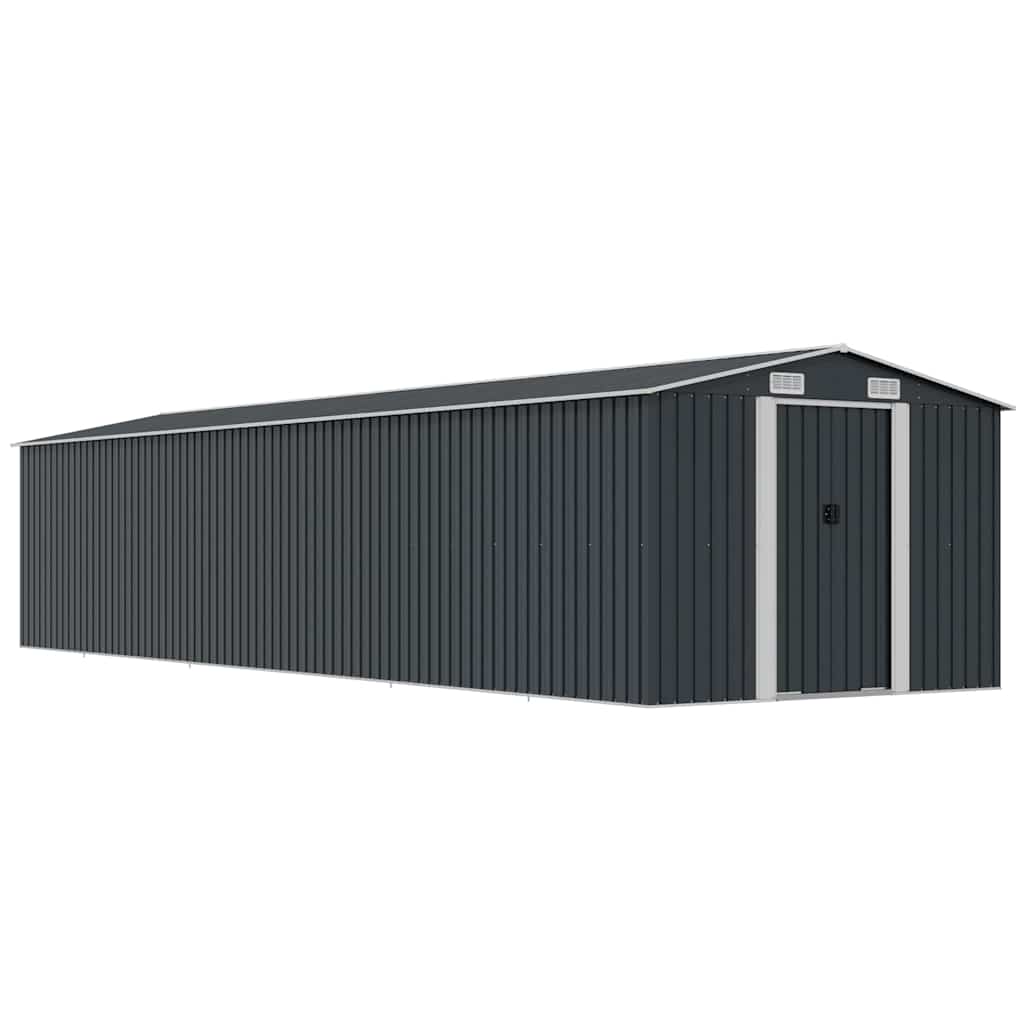 Abrigo de jardim 257x990x181 cm aço galvanizado antracite