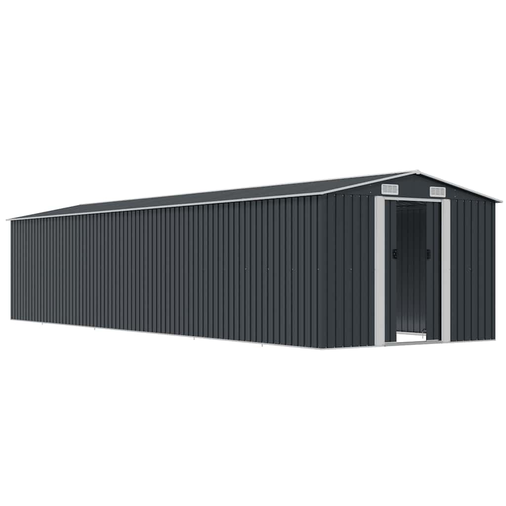 Abrigo de jardim 257x990x181 cm aço galvanizado antracite