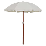 Guarda-sol de jardim com poste de aço 180 cm cor areia