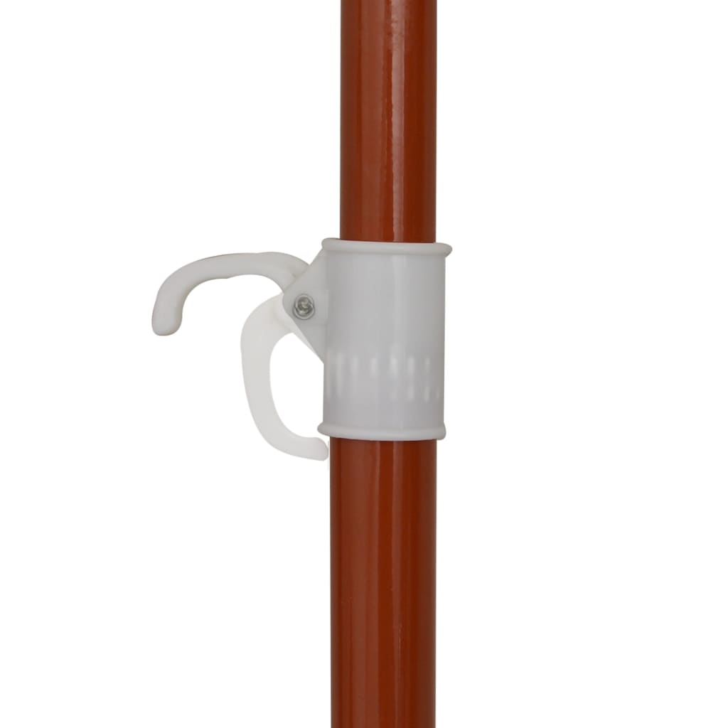 Guarda-sol de jardim com poste de aço 180 cm cor areia