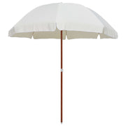 Guarda-sol de jardim com poste de aço 240 cm cor areia