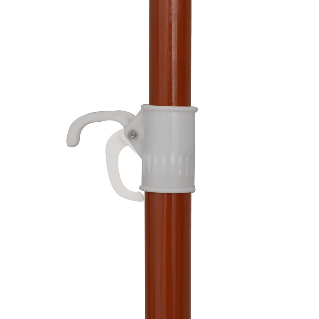 Guarda-sol de jardim com poste de aço 240 cm antracite