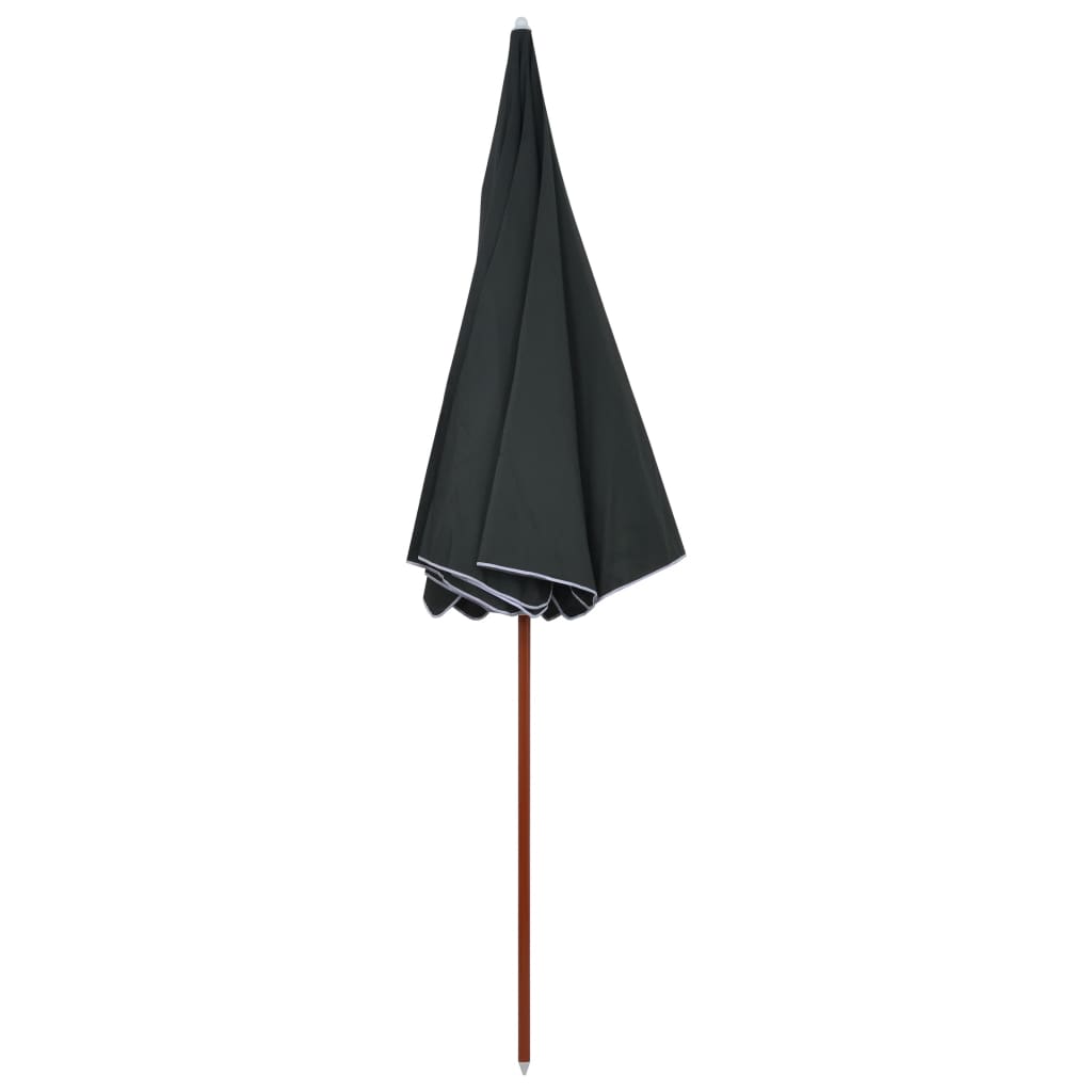 Guarda-sol de jardim com poste de aço 300 cm antracite