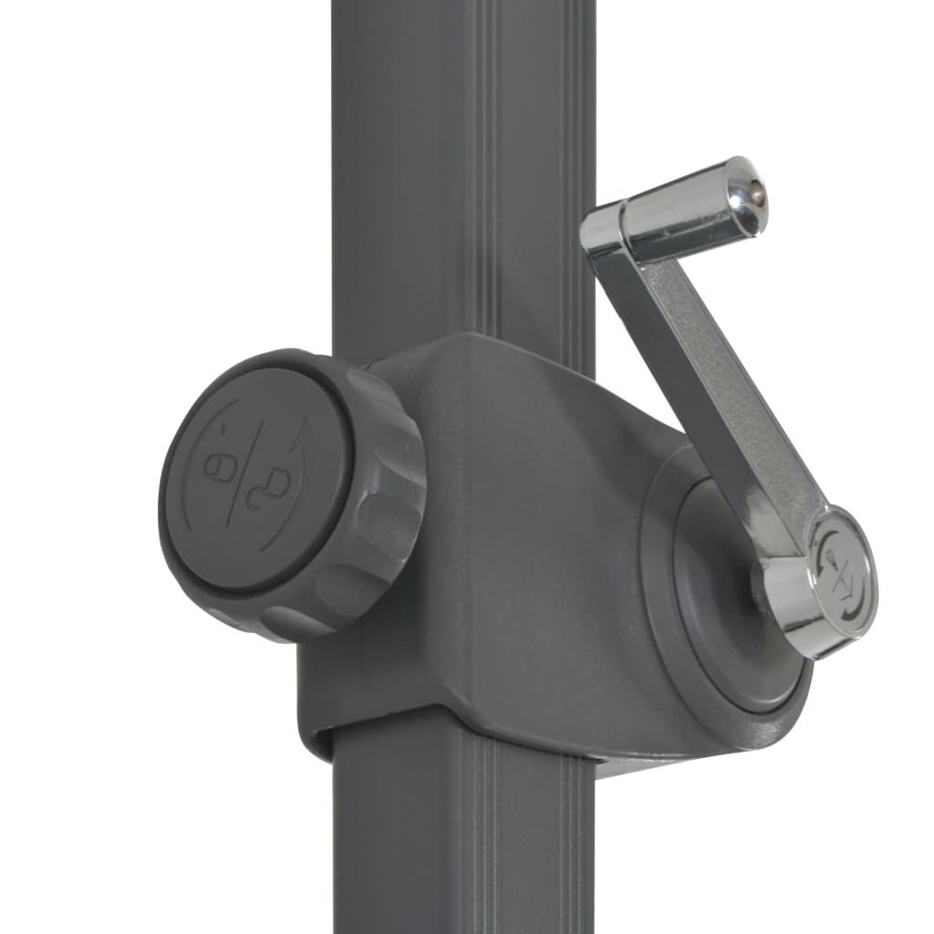 Guarda-sol cantilever com poste alumínio 300 cm azul ciano
