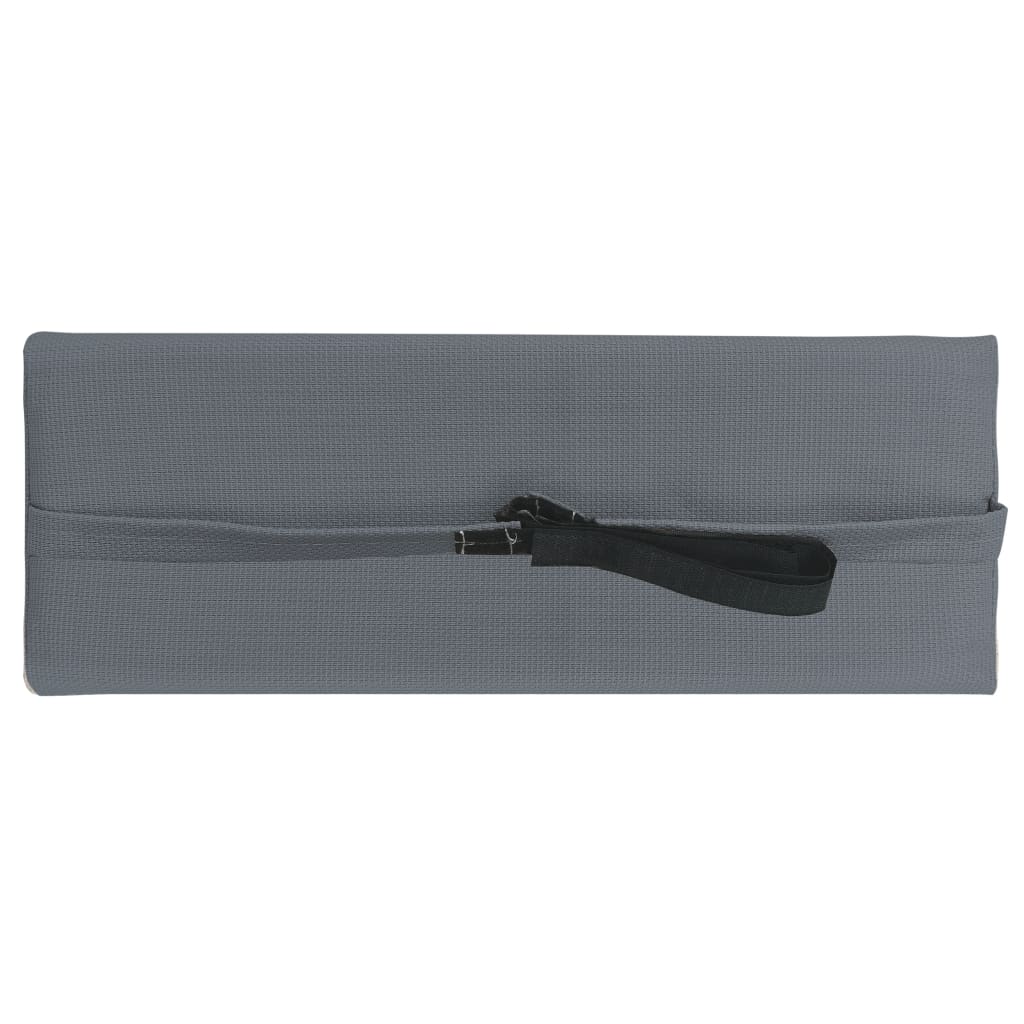 Encosto cabeça cadeira de pátio 40x7,5x15 cm textilene cinza