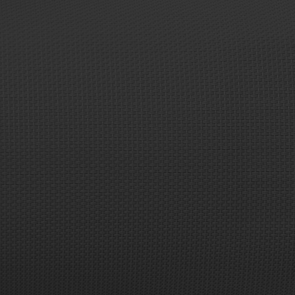 Encosto cabeça cadeira de pátio 40x7,5x15 cm textilene preto