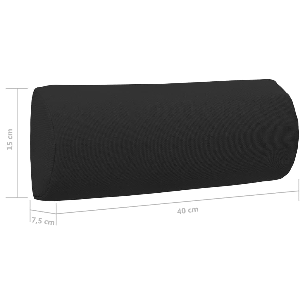 Encosto cabeça cadeira de pátio 40x7,5x15 cm textilene preto