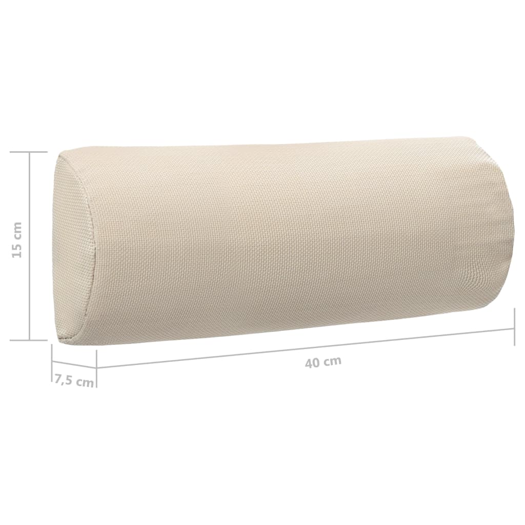 Encosto cabeça cadeira de pátio 40x7,5x15 cm textilene creme