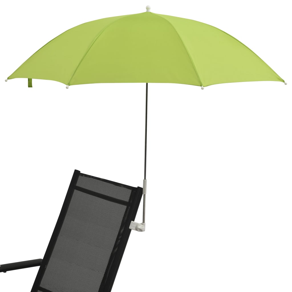 Guarda-sóis para cadeira de campismo 2 pcs 105 cm verde