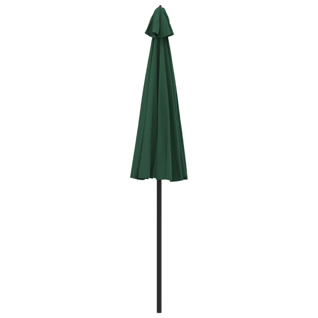 Guarda-sol de exterior c/ mastro de alumínio 270 cm verde