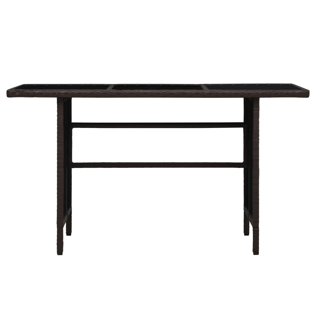 3 pcs conjunto lounge jardim c/ almofadões vime PE castanho