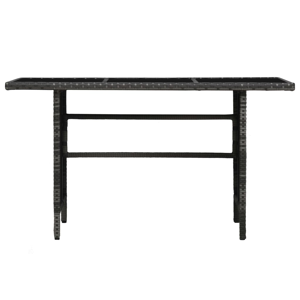 3 pcs conjunto lounge de jardim c/ almofadões vime PE cinzento