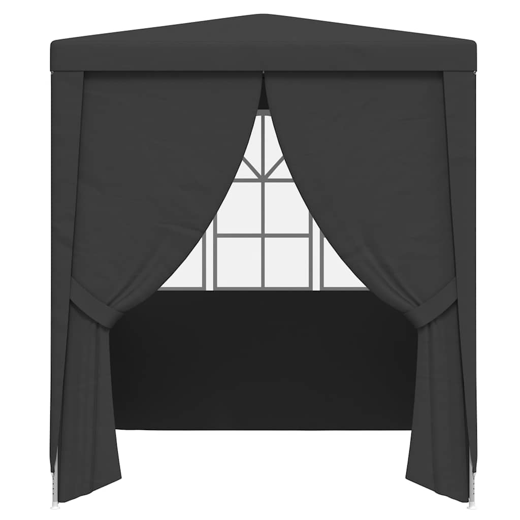 Tenda festas com paredes laterais 2x2m 90g/m² antracite