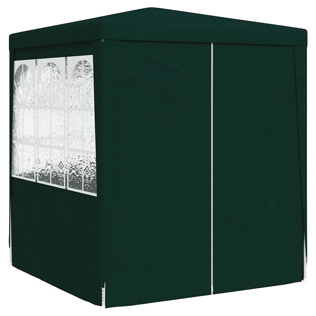 Tenda festas profissional c/ paredes laterais 2x2m 90g/m² verde