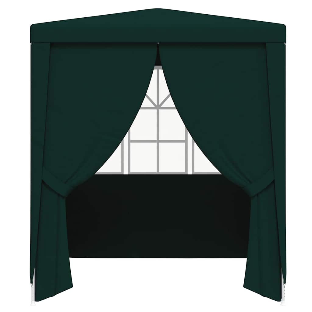 Tenda festas profissional c/ paredes laterais 2x2m 90g/m² verde