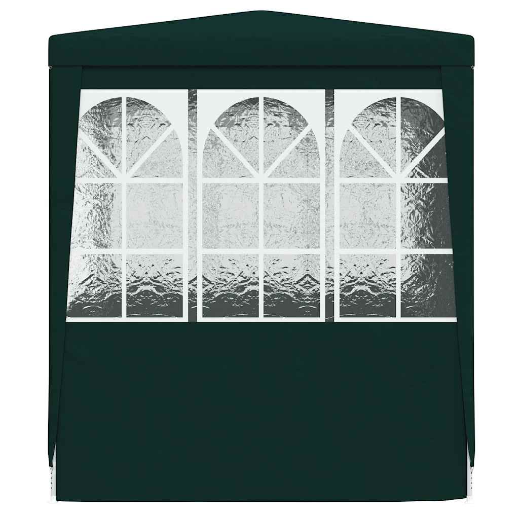 Tenda festas profiss. c/ paredes laterais 2,5x2,5m 90g/m² verde