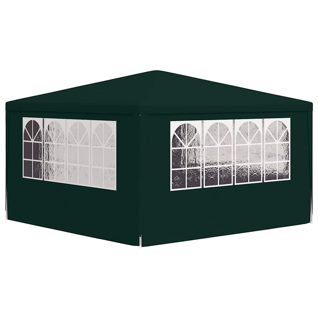 Tenda festas profissional c/ paredes laterais 4x4m 90g/m² verde