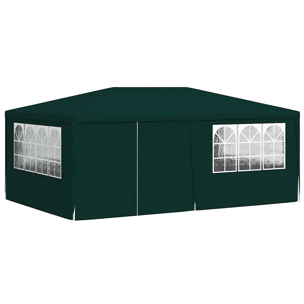 Tenda festas profissional c/ paredes laterais 4x6m 90g/m² verde
