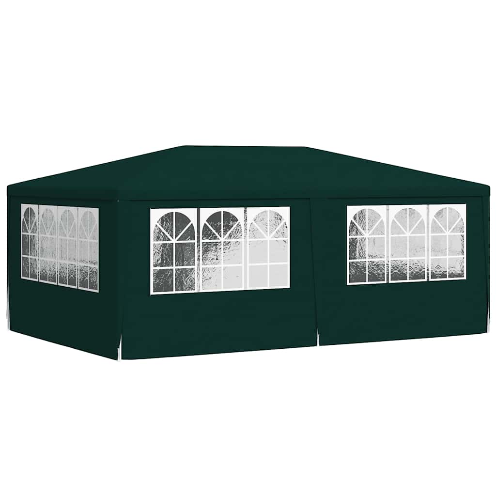 Tenda festas profissional c/ paredes laterais 4x6m 90g/m² verde