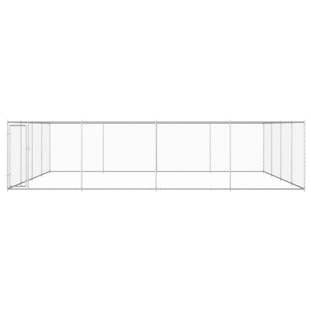 Canil de exterior em aço galvanizado 760x760x185 cm