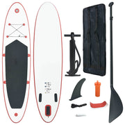 Prancha de paddle SUP insuflável vermelho e branco