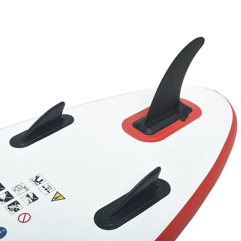 Prancha de paddle SUP insuflável vermelho e branco