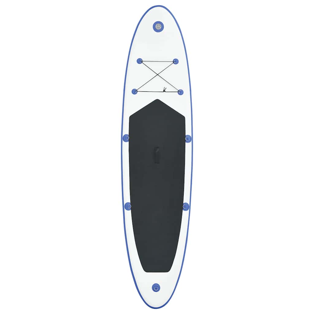 Prancha de paddle SUP insuflável azul e branco