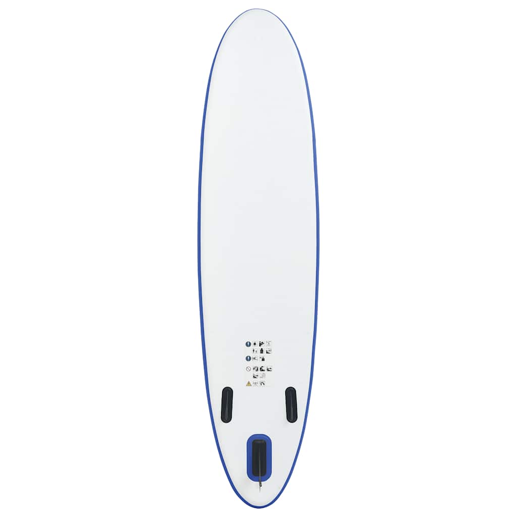 Prancha de paddle SUP insuflável azul e branco