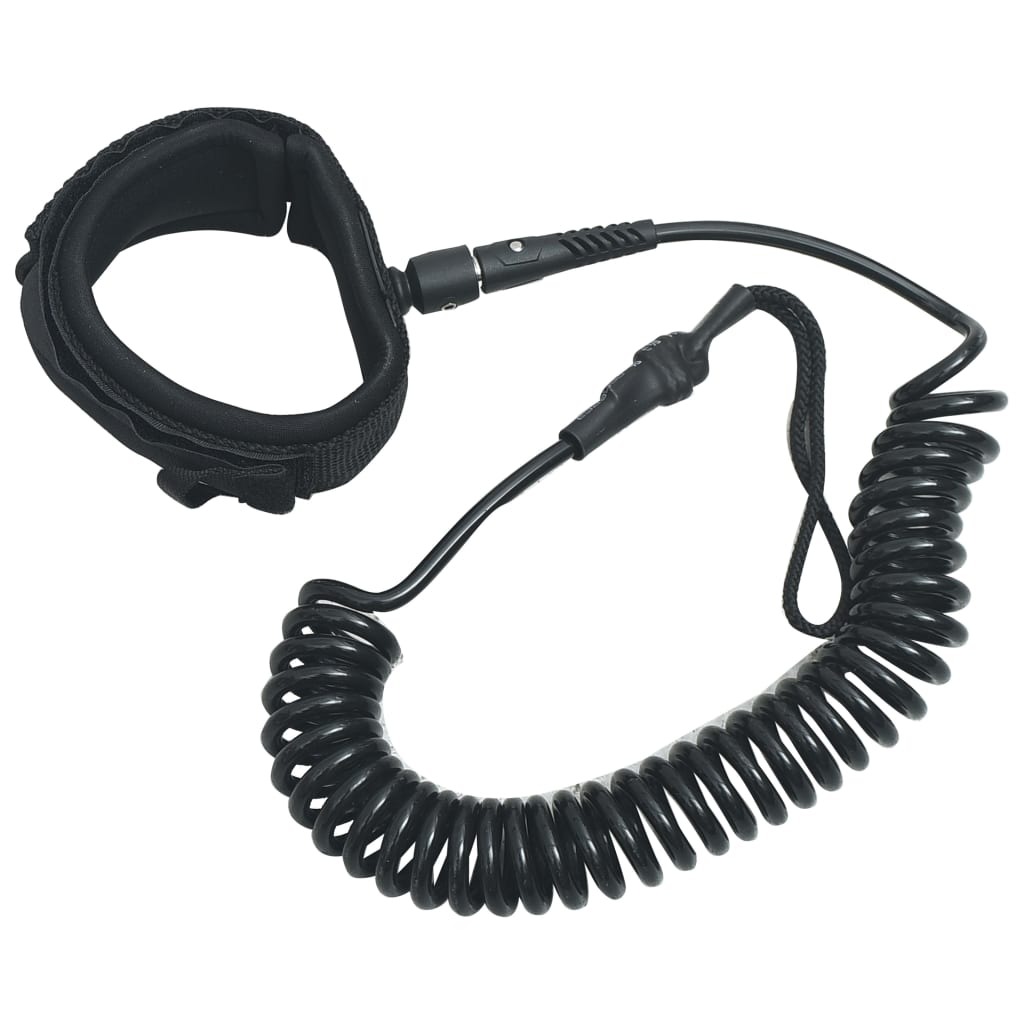Leash de SUP em espiral 10 polegadas preto