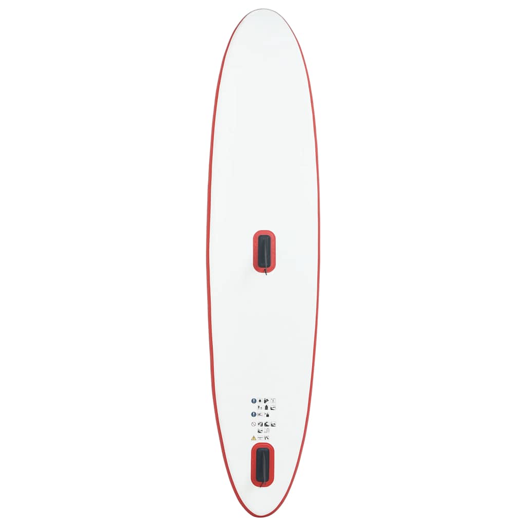 Conjunto prancha paddle SUP insuflável c/ vela vermelho/branco