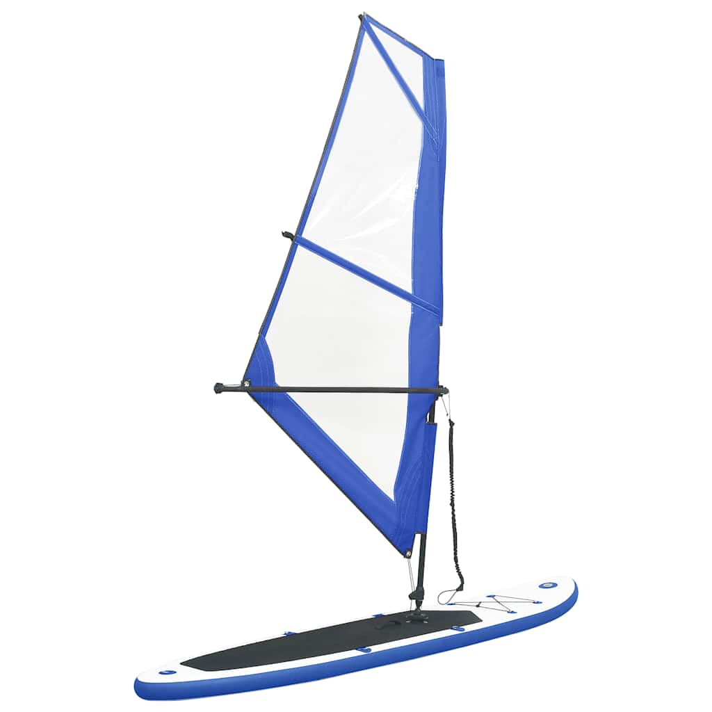 Conjunto prancha paddle SUP insuflável c/ vela azul/branco