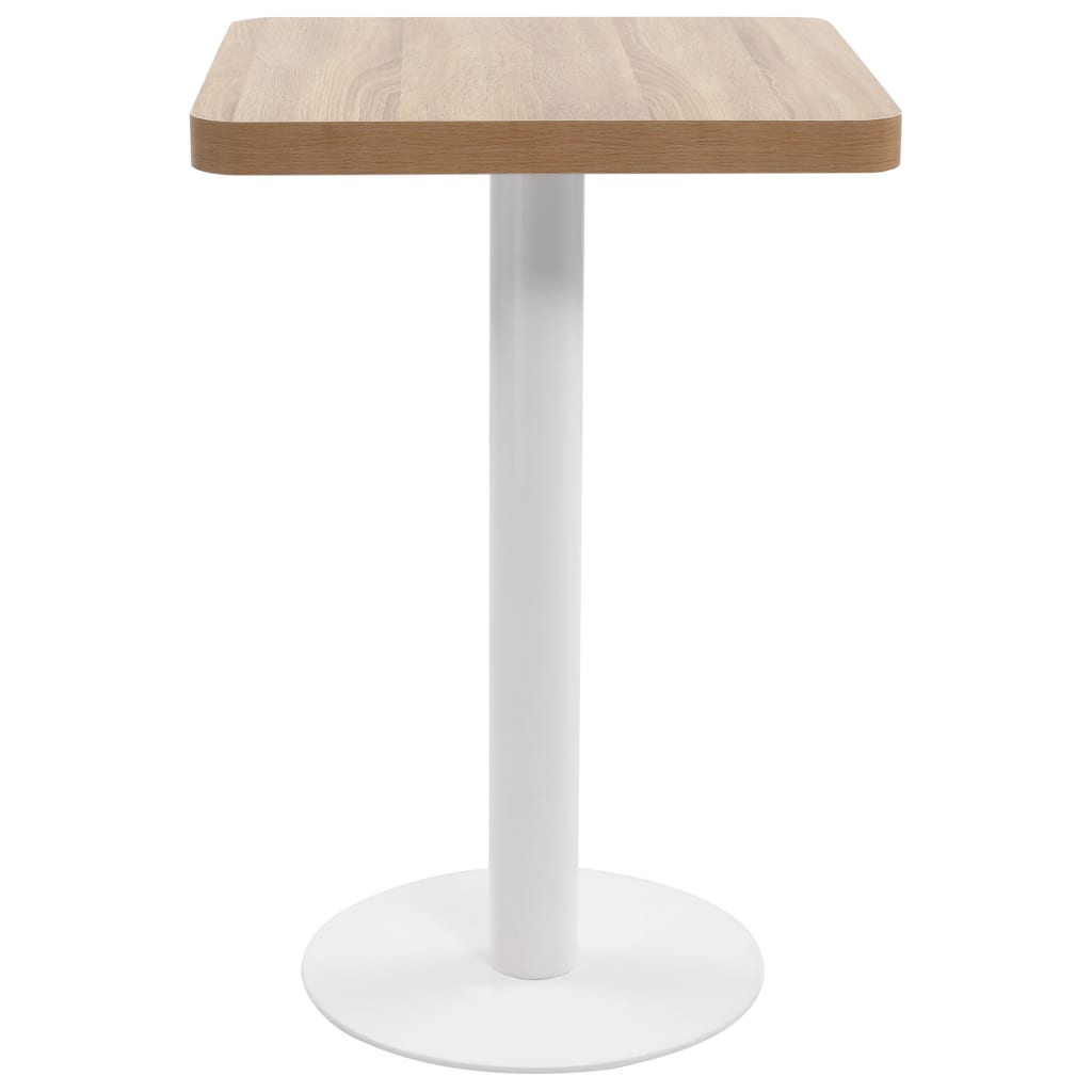 Mesa bistrô 80x80 cm MDF castanho-claro