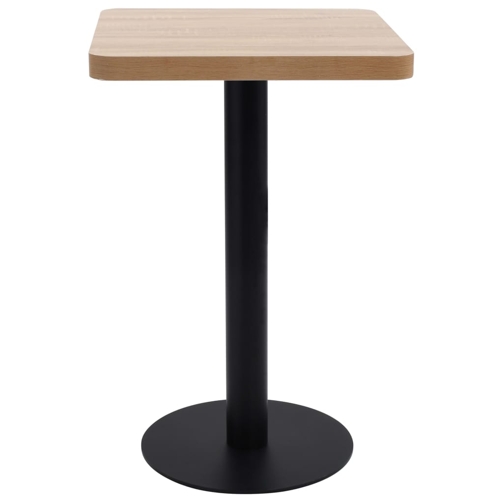 Mesa bistrô 80x80 cm MDF castanho-claro