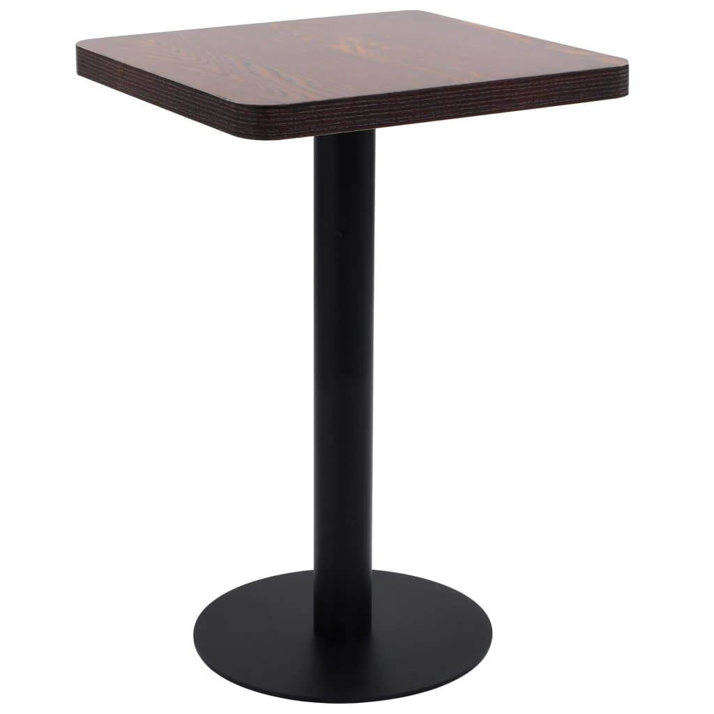 Mesa bistrô 80x80 cm MDF castanho-claro